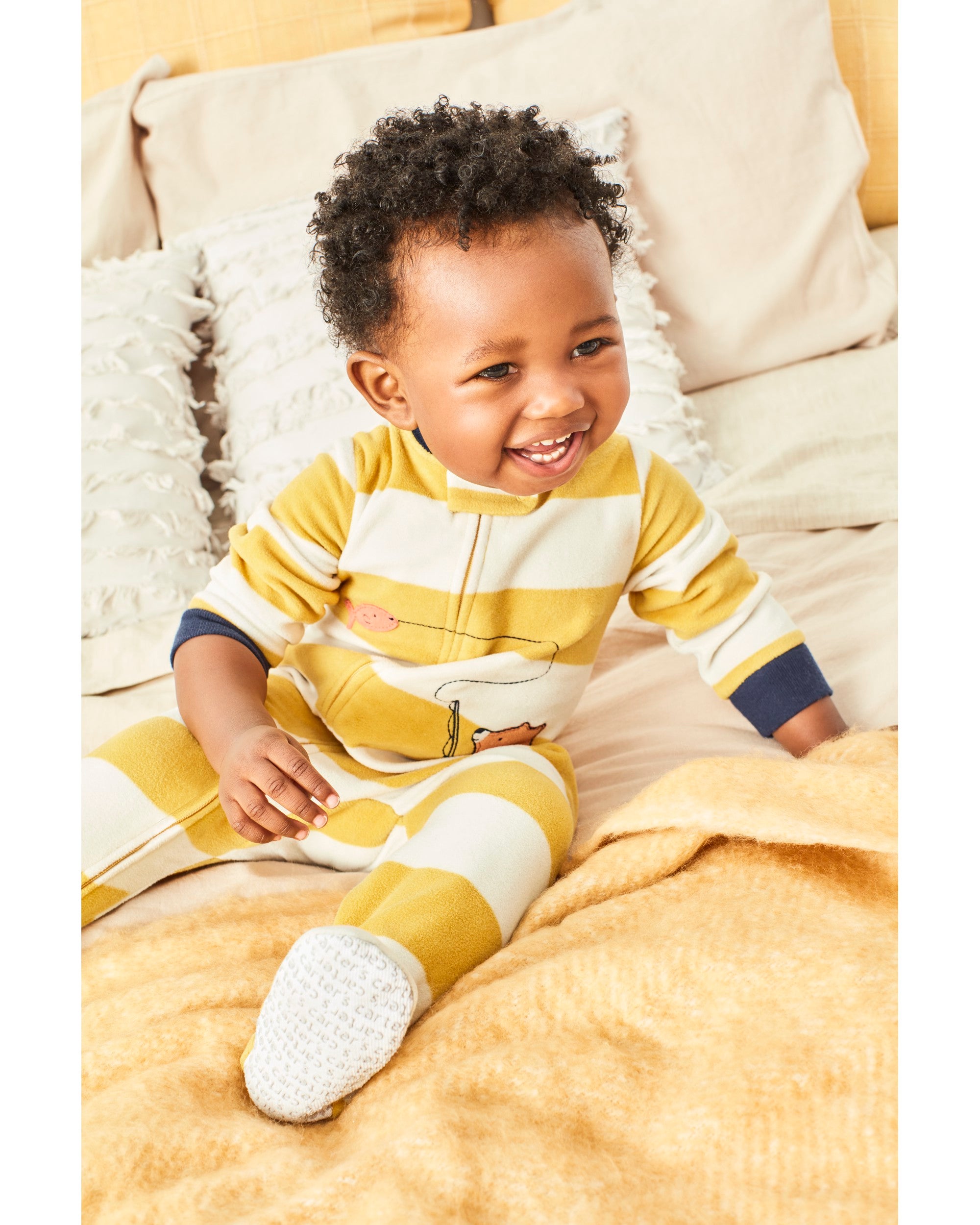 Yellow footie on sale pajamas baby